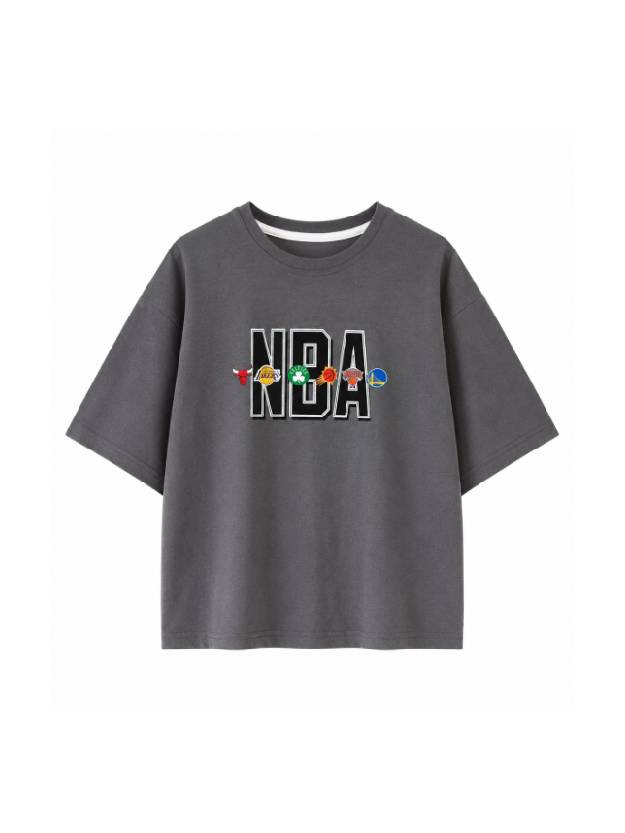 تیشرت طوسی طرح NBA